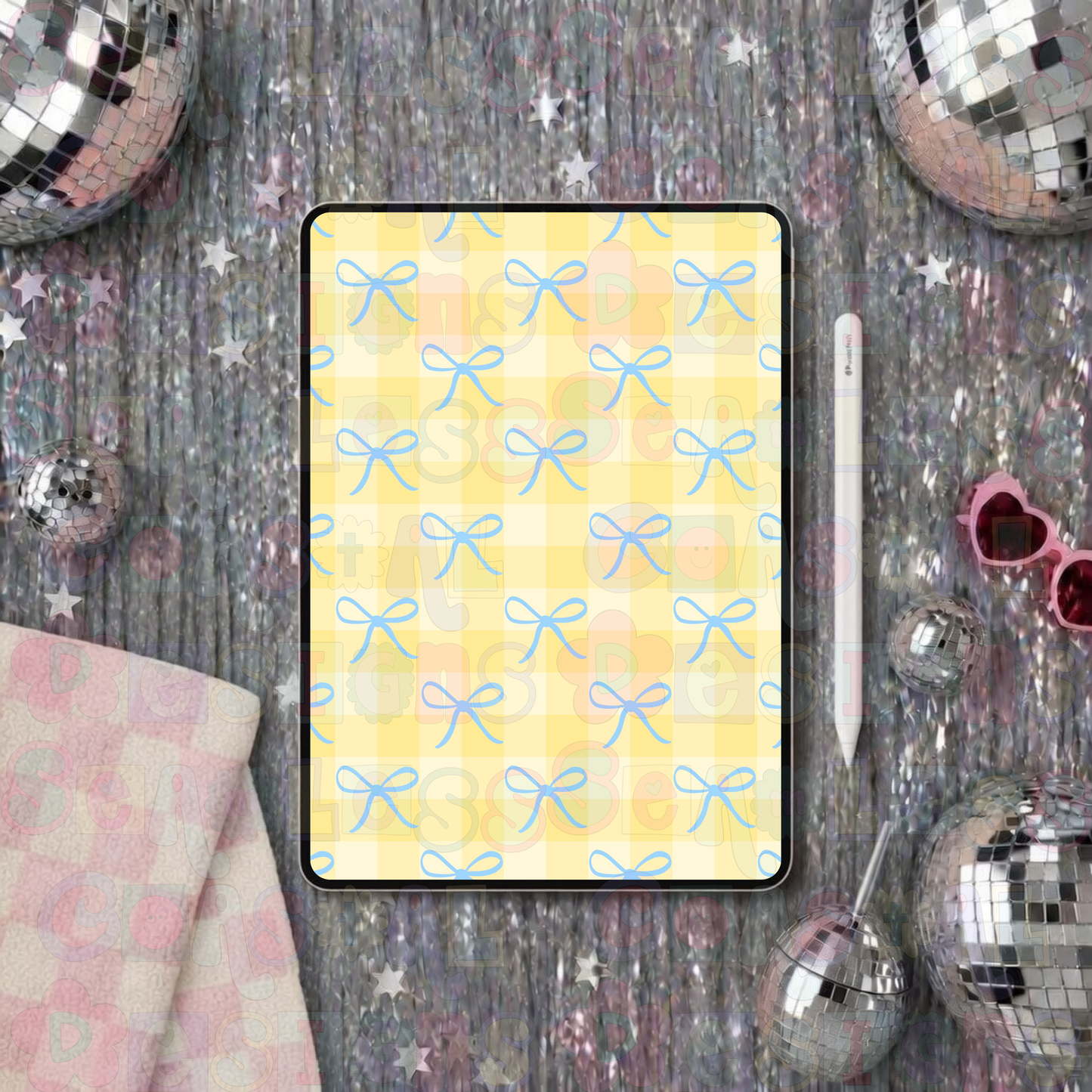 Blue Bow Gingham